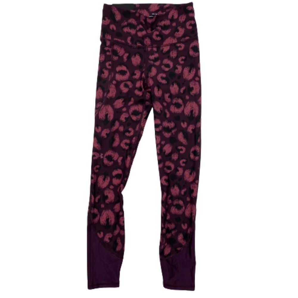 Under Armour Women's High Rise Ankle 7/8 Length Leggings Burgundy Purple Size XS